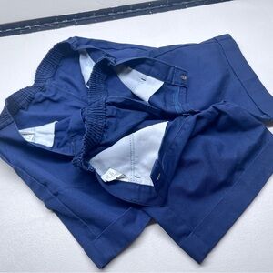 📚 2 Lot shorts navy blue school uniform NWOT 6 1/2 pleated cuffed
